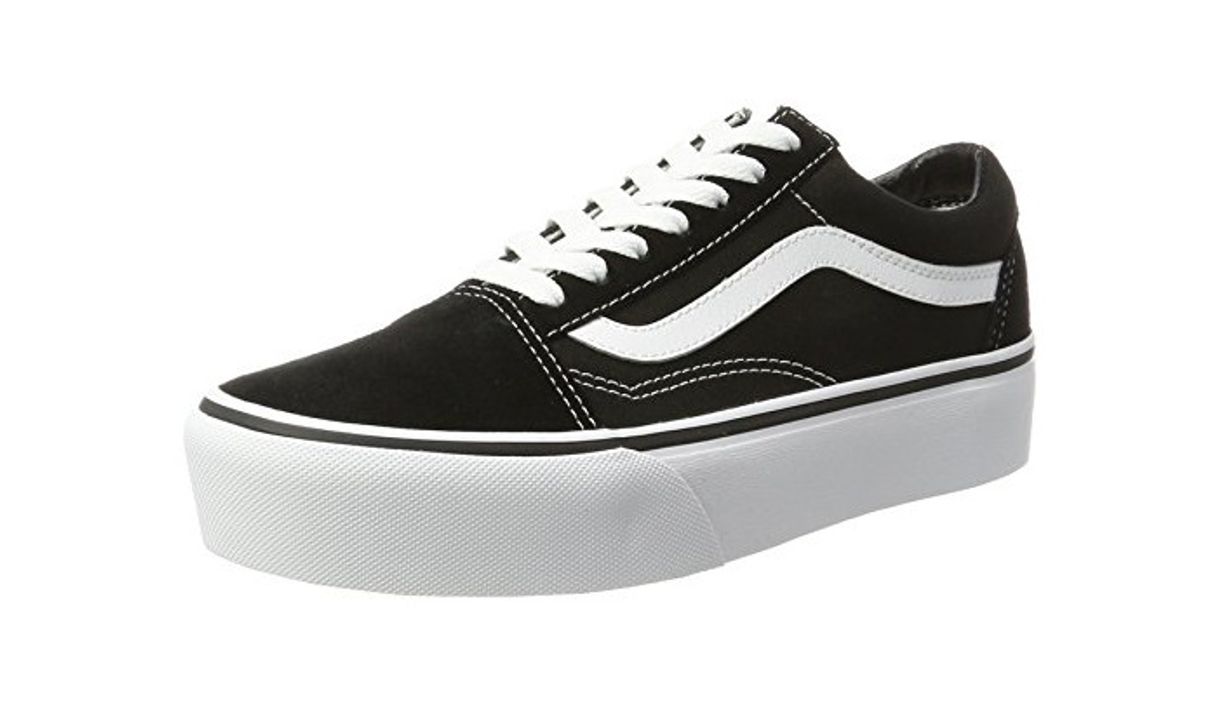 Social Vans Old Skool Platform, Zapatillas para Mujer, Negro