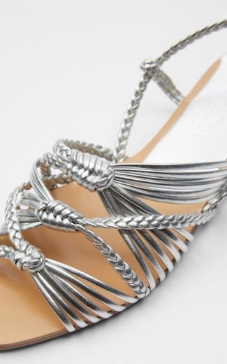 Zara Braided Flat Sandals