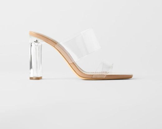 Zara Vinyl Sandals with Methacrylate