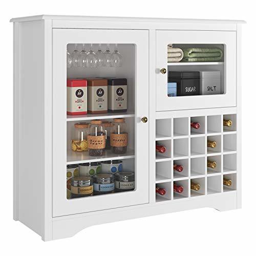 Social HOMECHO Aparador Buffet Moderno con Botellero Desmontable Armario de Vino para 12