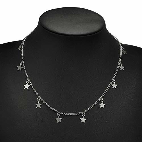 Social SHANGHAIXIAOTONG Boho Women Chocker Gold Silver Chain Star Choker Collar collana Kolye