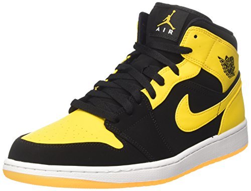 Social Nike Air Jordan 1 Mid, Zapatos de Baloncesto para Hombre, Negro