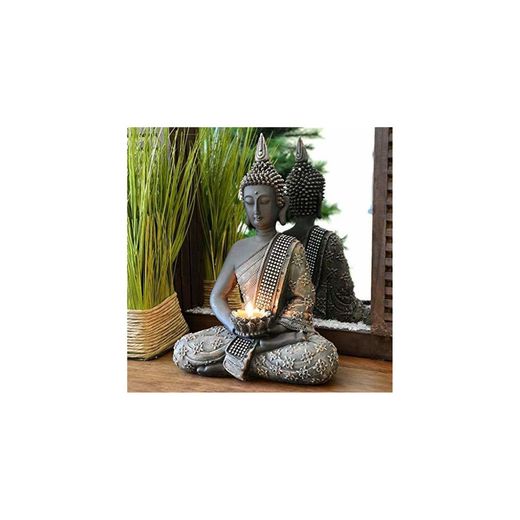 INtrenDU - Figura decorativa con diseño de Buda chino de 31 cm. con