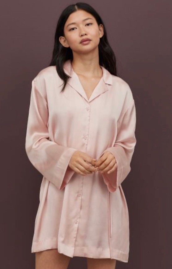 Products Camisa de noite rosa pastel 