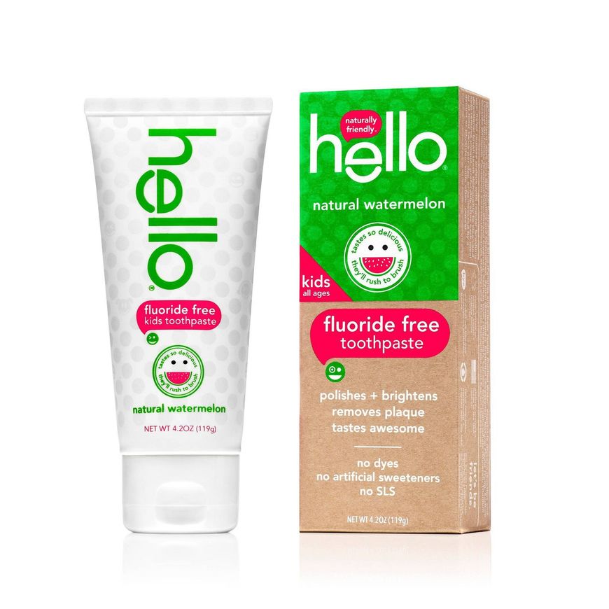 Lugar hello kids fluoride free and sls free toothpaste