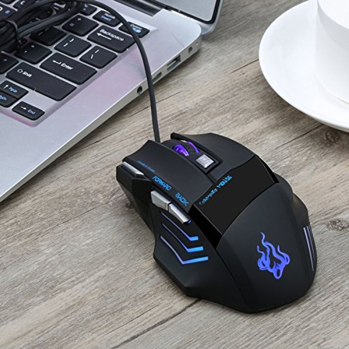Social QueenDer Ratón Gaming [Nueva Versión] Ratones Gaming Profesional con Cable USB Gaming