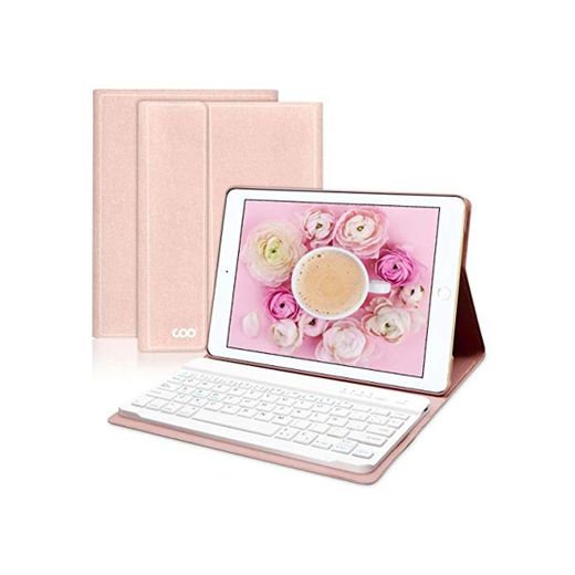 COO Funda con Teclado iPad 2018/2017, 9.7 Cubierta Ultraliviano con Teclado Español