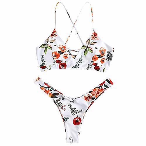 Producto ZAFUL - Conjunto de bikini para mujer con encaje Push Up