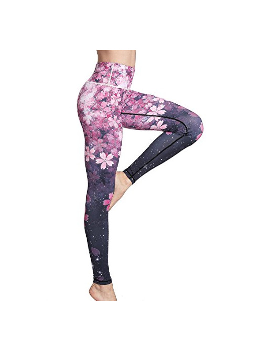 FLYILY Mallas Deportivas Mujer Pantalones impreso Leggings Deportes para Running Yoga Fitness
