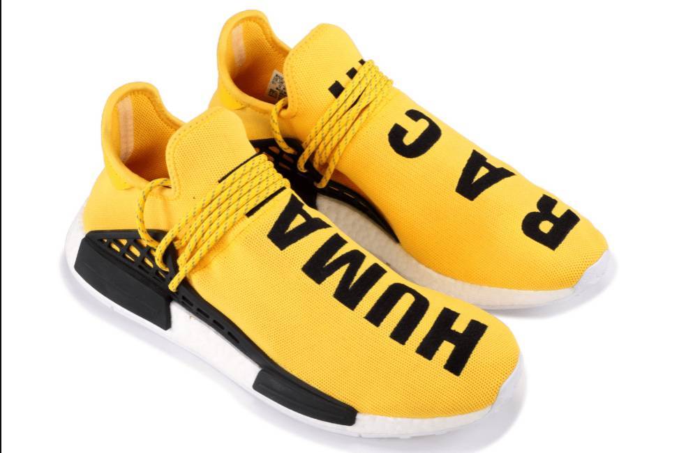 adidas human race yellow