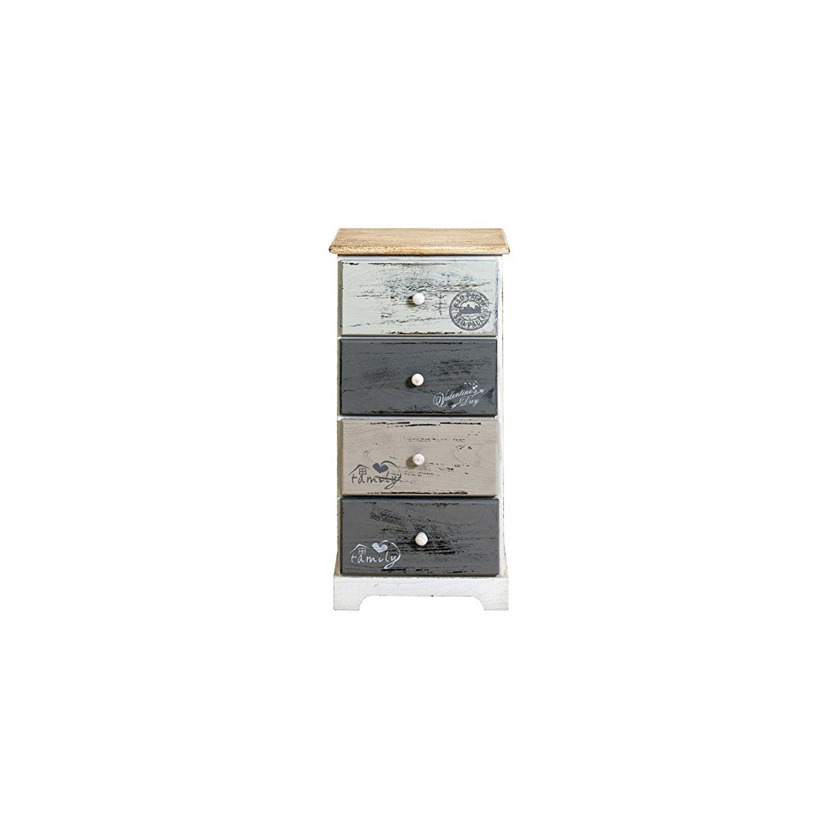 Social Rebecca Mobili Cómoda cajonera Blanca Rebecca Family con 4 cajones Blanco y