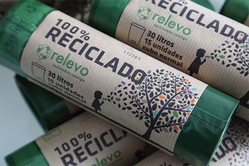 Social Bolsa de Basura de Plástico Reciclado