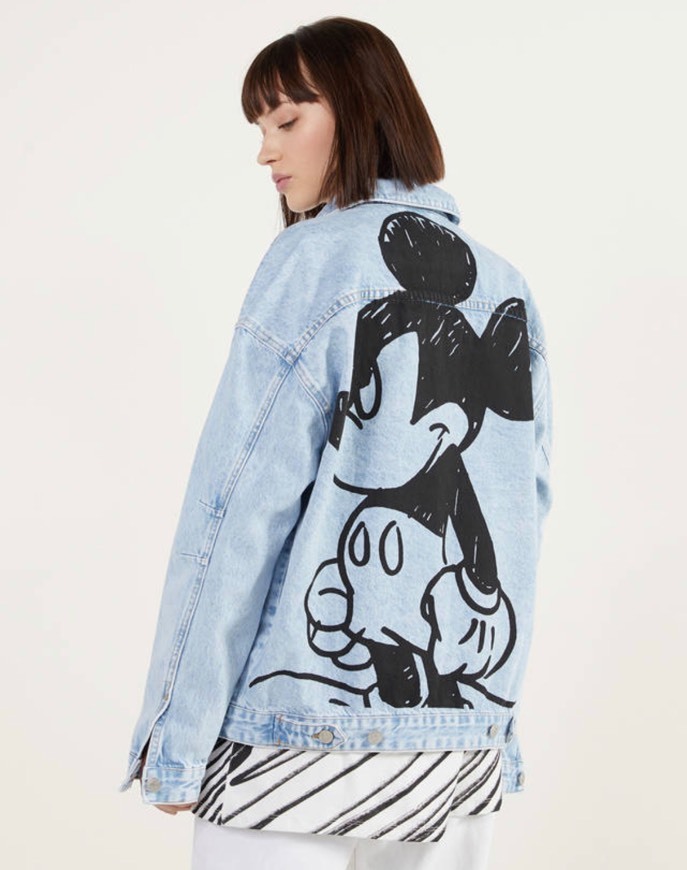 Casaco denim Mickey Mouse x Bershka