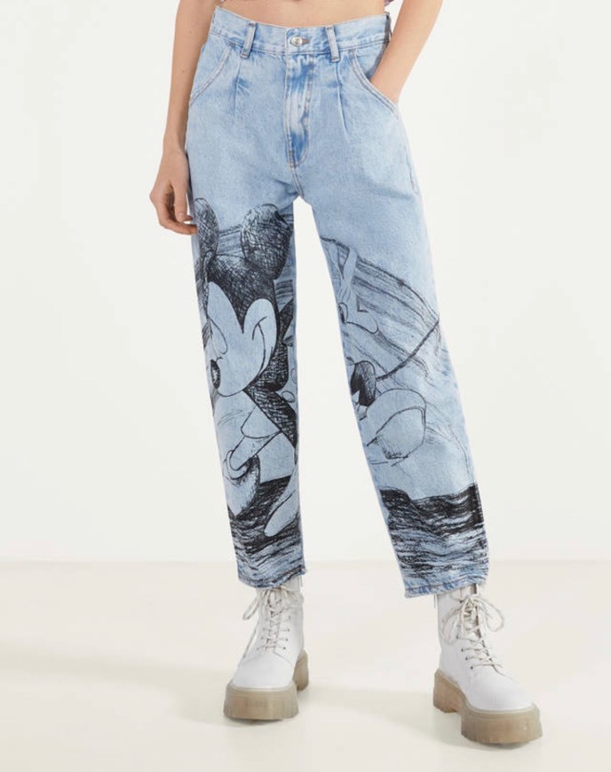 Jeans Balloon Fit "Mickey gets arty"