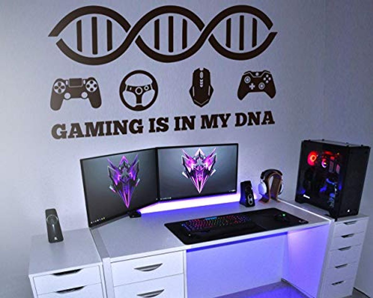 Social Gaming Room Gaming – Decoración de Battlestation Gamer Setup Gamer pared tatuajes