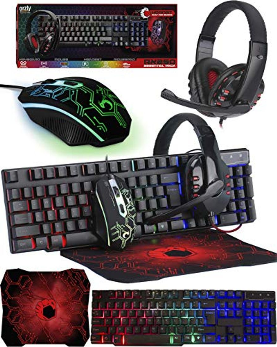 Social Orzly Teclado y Raton Gaming - Combo Ratón y Teclado USB [RGB