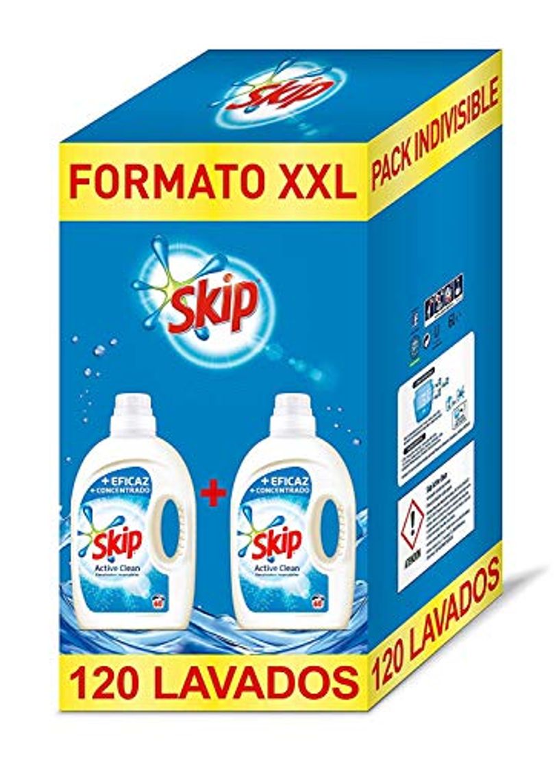 Social Skip Active Clean Detergente Líquido para Lavadora - Paquete de 2 x
