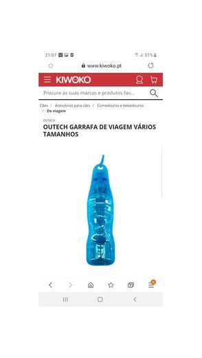 Garrafa para água 