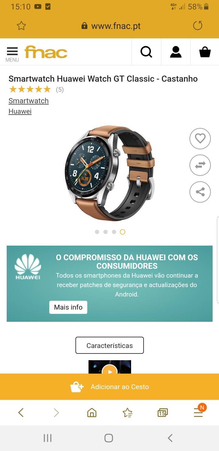 Product Smartwatch Huawei watch GT classic 