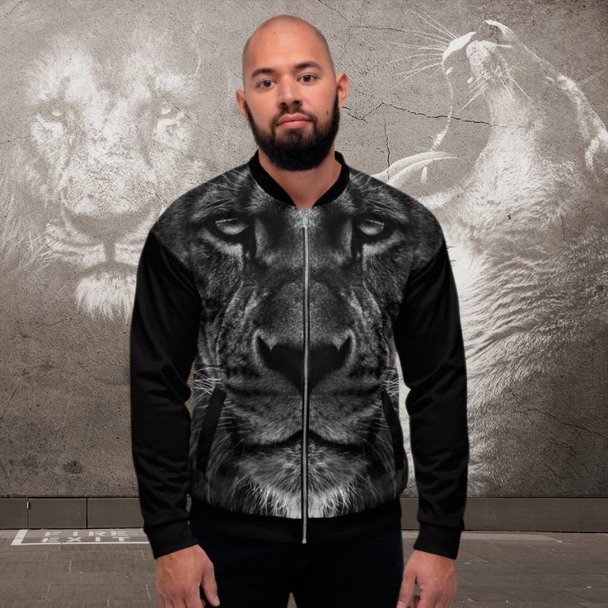 Products Lion Druzy Unisex Bomber Jacket