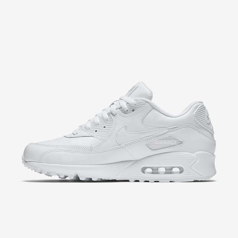 Fashion Nike Air MAX 90 Leather, Zapatillas de Gimnasia para Hombre, Blanco