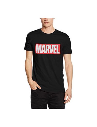 Marvel Camiseta Manga Corta Core Logo Negro M