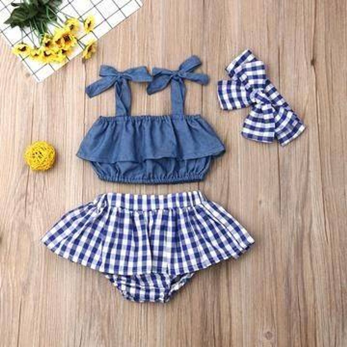 Fashion Conjunto bebê menina fofo