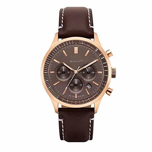 Moda Gant Reloj Analógico para Hombre de Cuarzo con Correa en Cuero 7630043931066