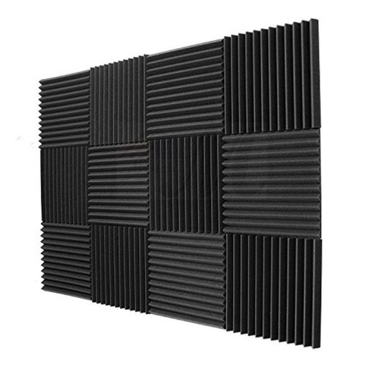 SODIAL 12 Pack- acusticos paneles de espuma de ingenieria Paneles cunas de