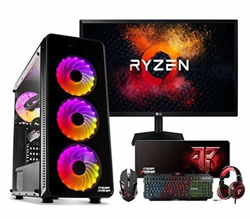 Megamania PC Gaming AMD Ryzen 5 3400G, Ordenador de sobremesa 4.2GHz Turbo