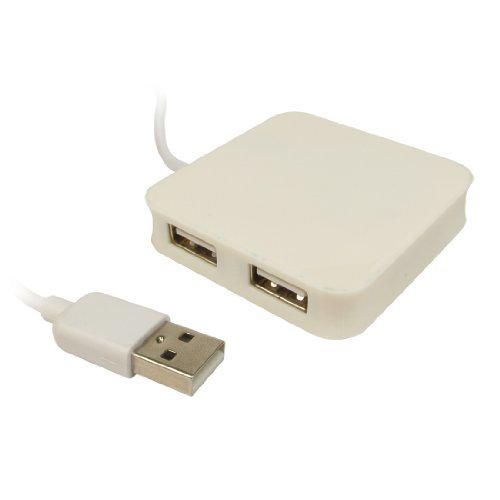 CDL Micro USB 2.0 Bus Alimentado Hi Velocidad 4 Puerto HUB – Blanco