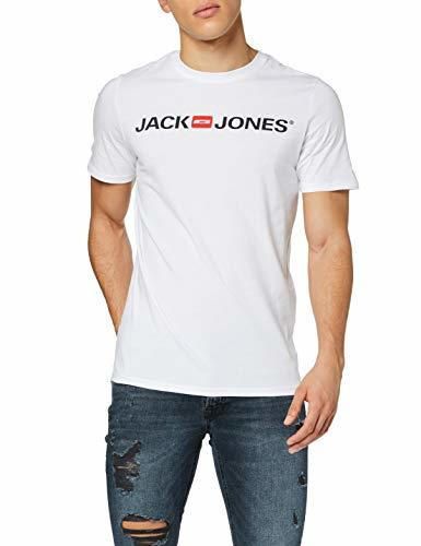 JACK & JONES Jjecorp Logo tee SS Crew Neck Noos Camiseta, Blanco