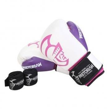 Fashion Kit Luva de Boxe/Muay Thai Pretorian Elite 12 Oz + Bandagem 