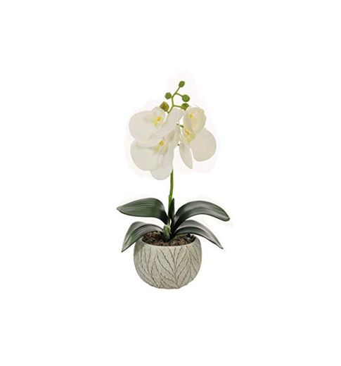 Home Decor 4U - Orquídea artificial en maceta