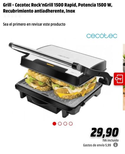 Grill - Cecotec Rock'nGrill 1500 Rapid, Potencia 1500 W ...