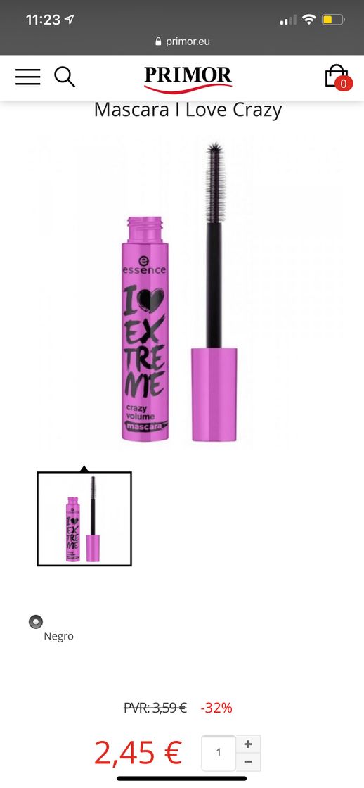 Moda MASCARA I LOVE CRAZY Essence precio