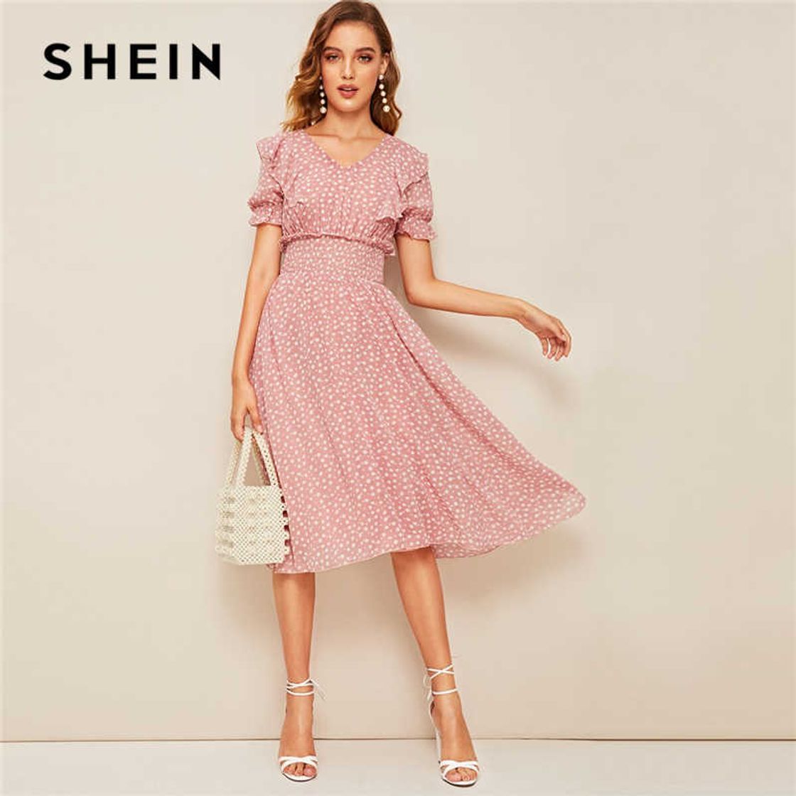 Fashion SHEIN vestido rosa