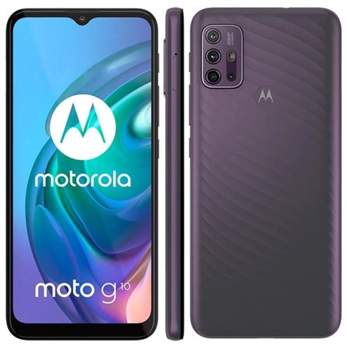 Fashion Smartphone Motorola Moto G10 Cinza Aurora 64GB, 4GB Ram, Tela de 6.5”, Câmera Traseira Quádrupla, Android 11 e Processador Qualcomm 460 Octa-Core