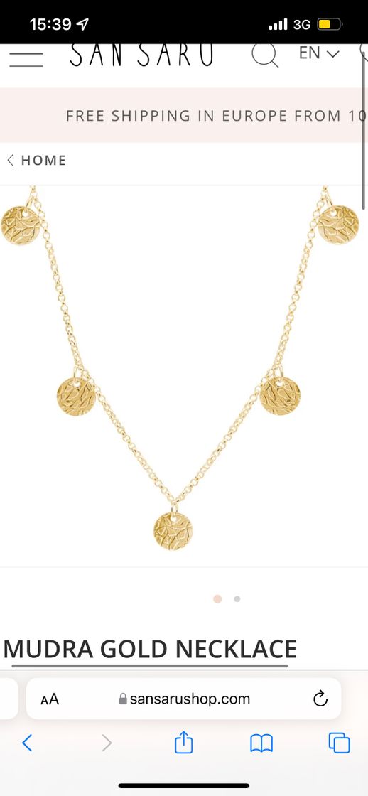 Fashion mudra gold necklace