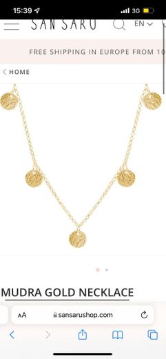 mudra gold necklace