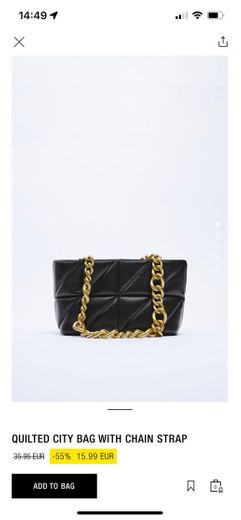 quilted city bag with chain strap