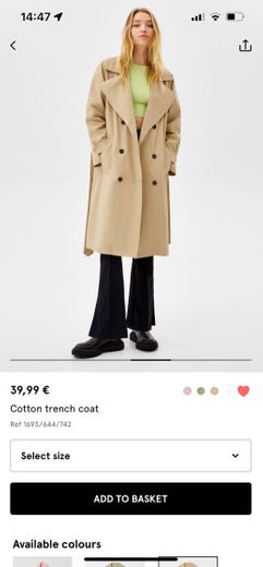 cotton trench coat