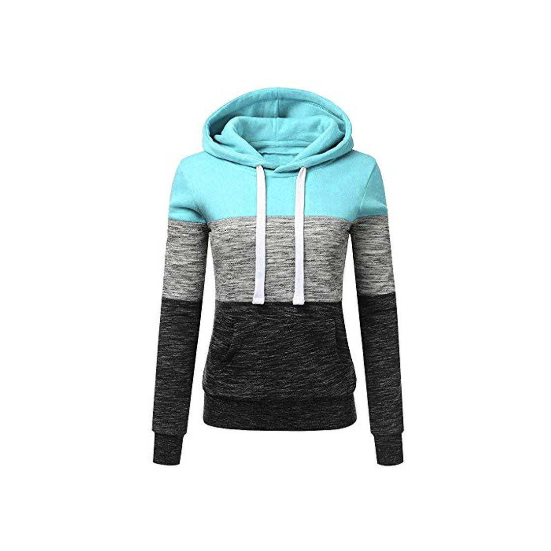 Social Abrigo De Invierno con Capucha De Las Mujeres Patchwork Chaqueta con Cremallera De Lana Caliente Abrigo De AlgodóN con Capucha Casual Outwear Sudadera con Capucha Deportiva riou