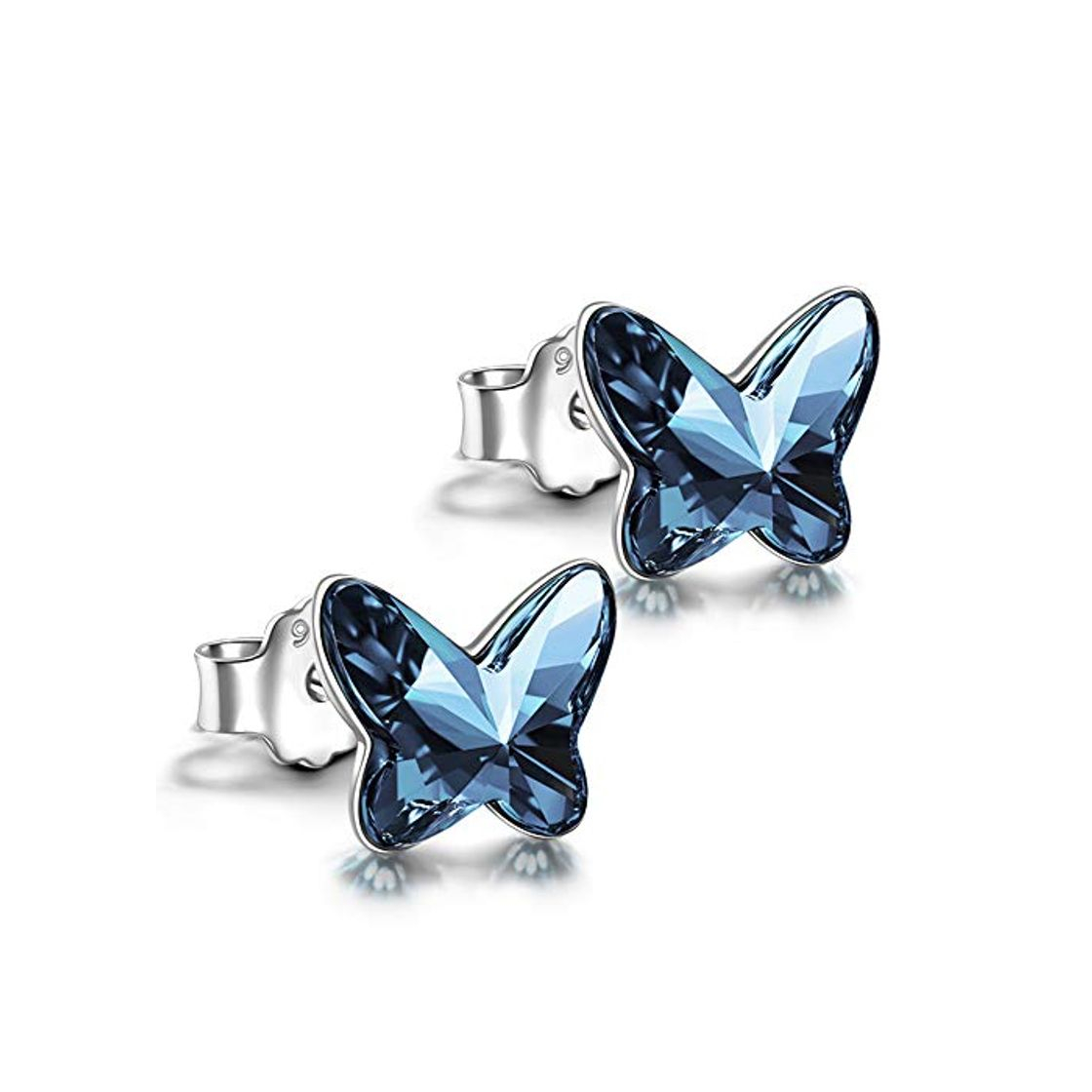 Moda ANGEL NINA Pendientes de plata para mujer Pendientes de cristal para mujer Pendientes de botón para niñas Pendientes de niña Pendientes de plata 925 Regalos para su joyería para niñas Regalos de novia