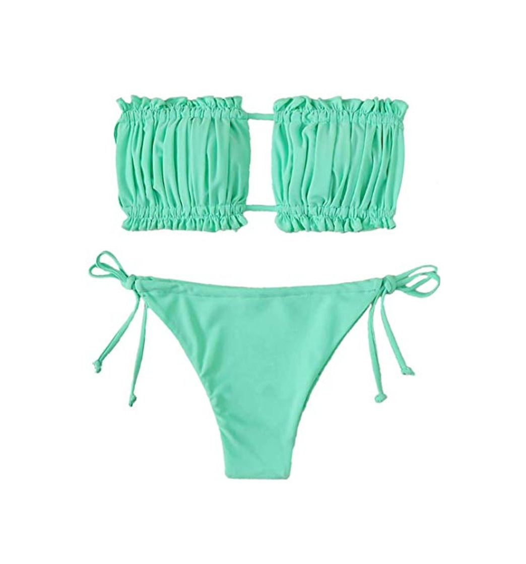 Social Yutdeng Mujer Traje de Baño Push up Conjuntos de Bikini 2 Piezas