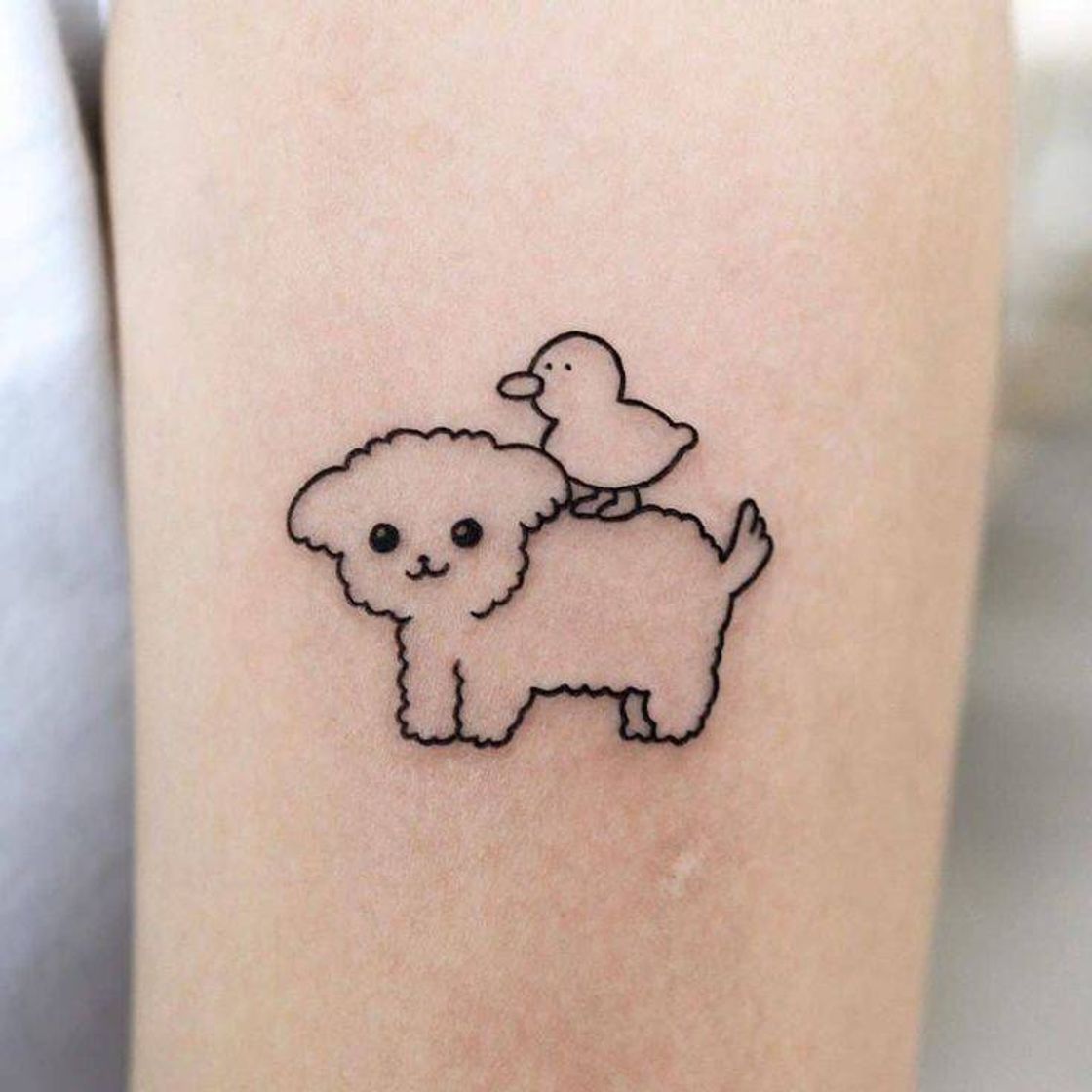 Fashion Tatuagem cachorro e pato|Dog and duck tattoo.