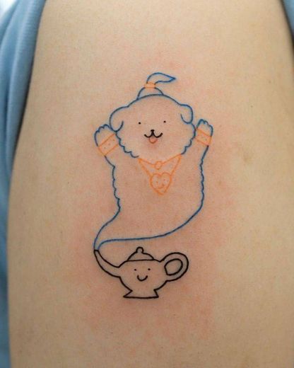 Tatuagem gênio cachorro | Genius dog tattoo.