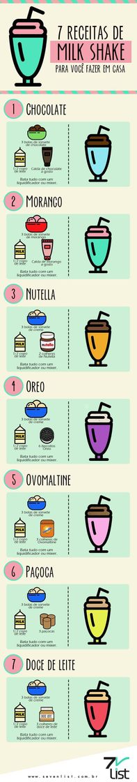 Moda Milkshake receitas💖