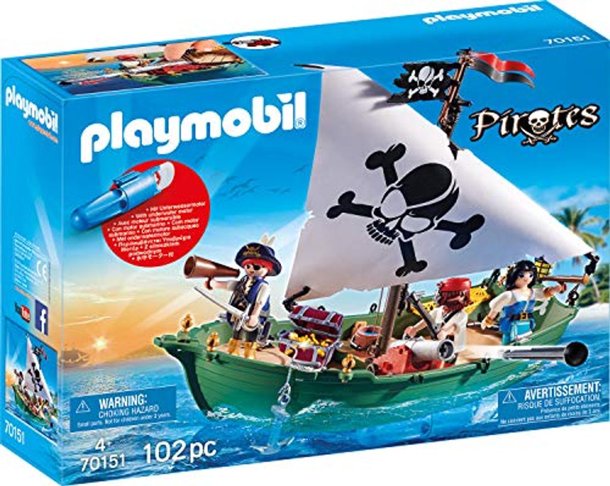 Product PLAYMOBIL- Pirates Figuras y Juegos de contrucción, Color carbón