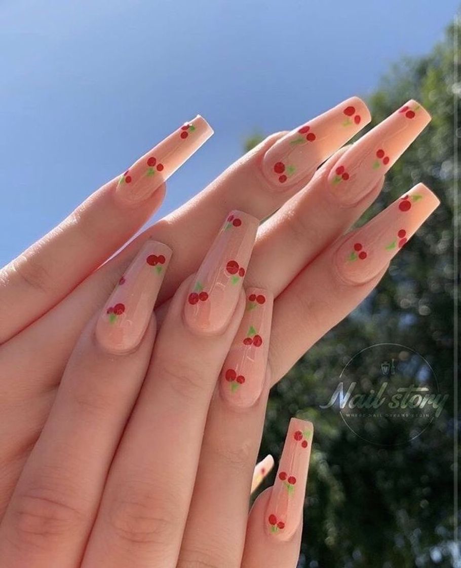 Moda Unhas de cereja